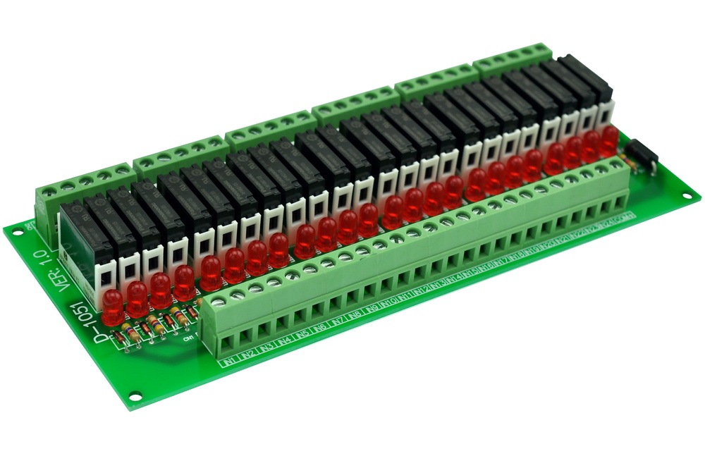 CZH-LABS Slim Panel Mount DC5V Sink/NPN 24 SPST-NO 5A Power Relay Module, APAN3105