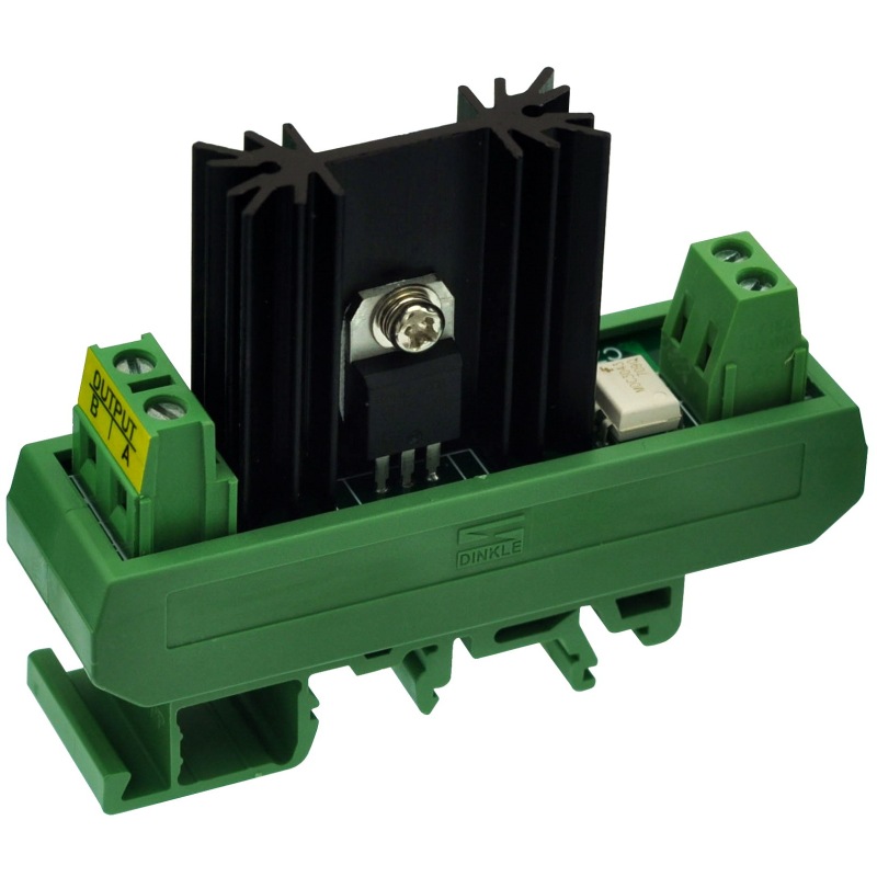 CZH-LABS DIN Rail Mount 1 Channel 8 Amp Solid State Relay SSR Module, in 4~32VDC, out 100~240VAC.