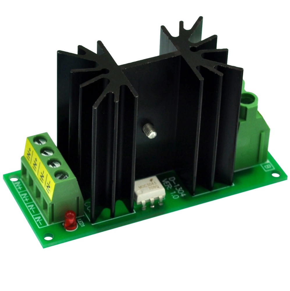 CZH-LABS 1 Channel 12 Amp Solid State Relay SSR Module, in 4~32VDC, out 100~240VAC.