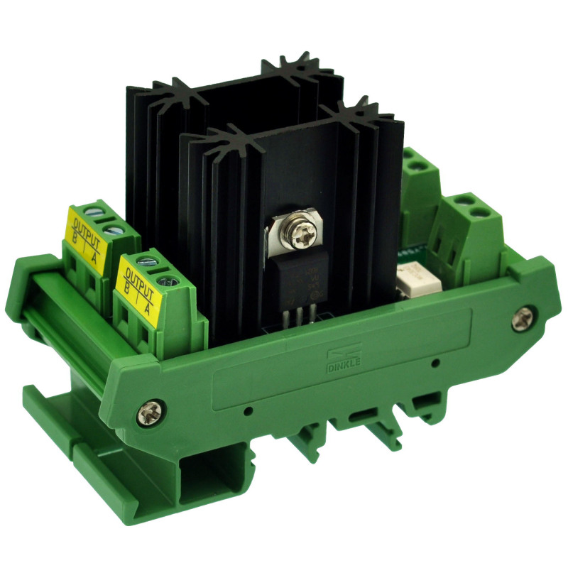 CZH-LABS DIN Rail Mount 2 Channel 8 Amp Solid State Relay SSR Module, in 4~32VDC, out 100~240VAC.