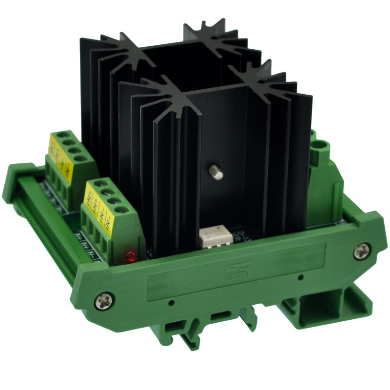 CZH-LABS DIN Rail Mount 2 Channel 12 Amp Solid State Relay SSR Module, in 4~32VDC, out 100~240VAC.