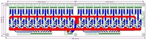 ELECTRONICS-SALON DIN Rail Mount 16 SPDT Power Relay Interface Module, 10A Relay, 48V Coil.