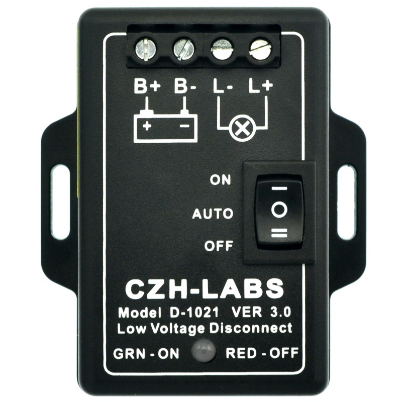 CZH-LABS Low Voltage Disconnect Module LVD, 12V 30A, Protect/Prolong Battery Life.