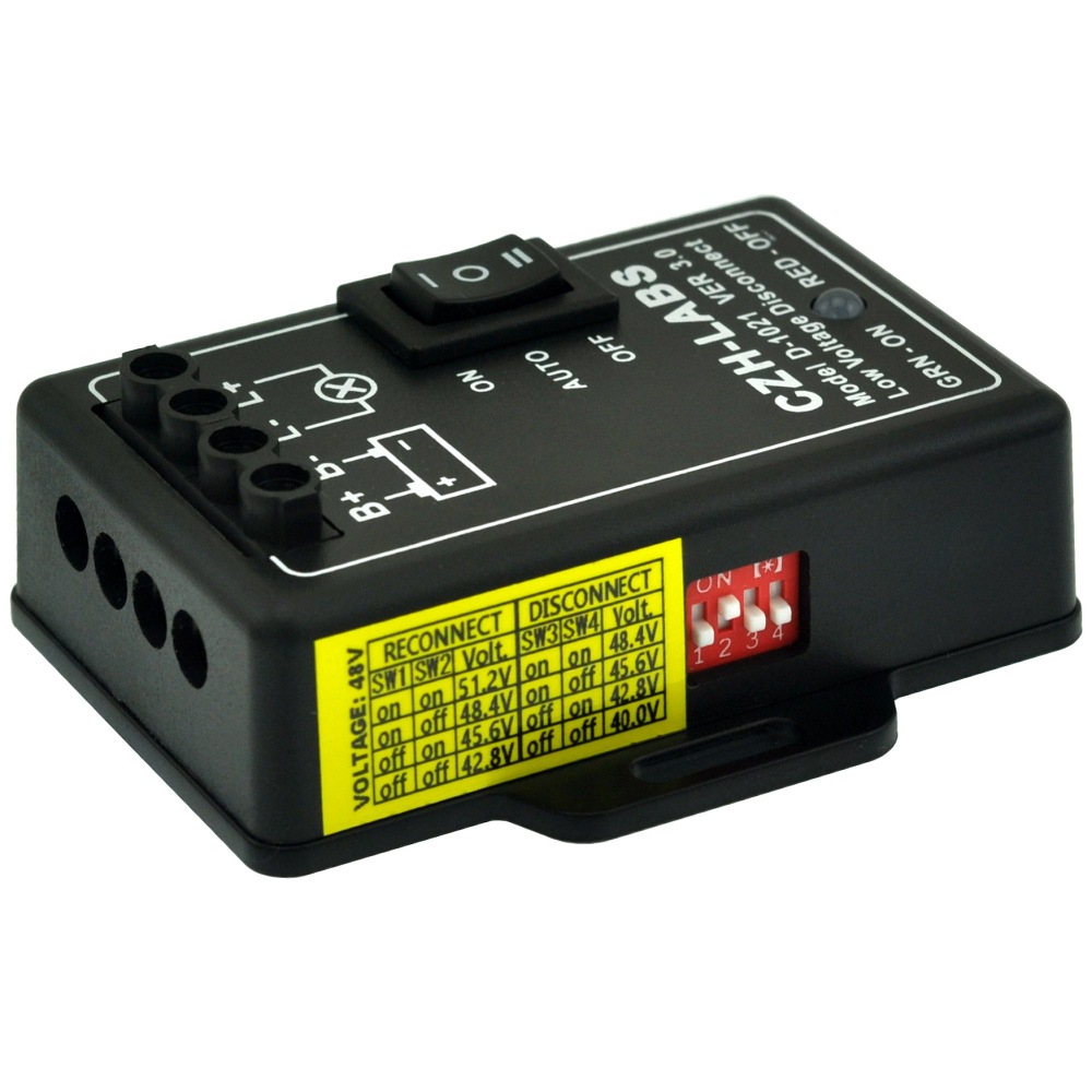 CZH-LABS Low Voltage Disconnect Module LVD, 48V 30A, Protect/Prolong Battery Life.