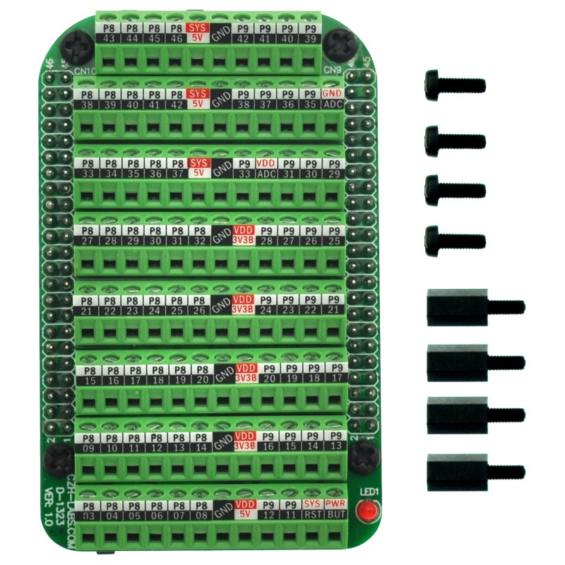 CZH-LABS Screw Terminal Block Breakout Board Module for BeagleBone Black.