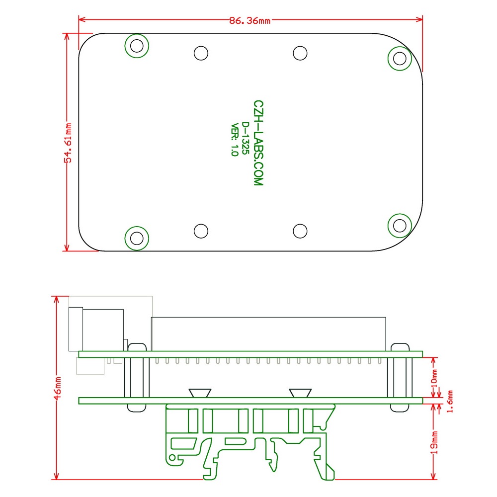 DIN Rail Mount Adapter for BeagleBone Black