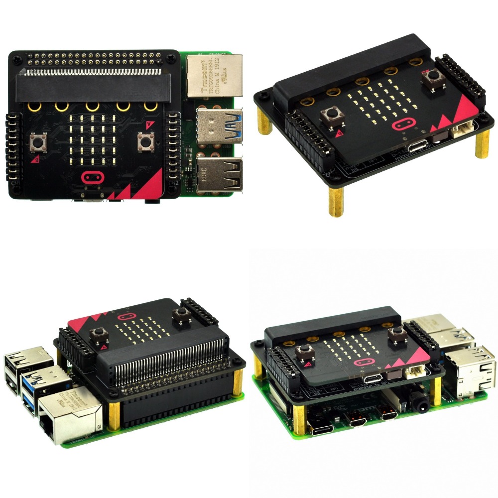 Micro:bit X Raspberry Pi Interconnection HAT, Microbit to RPi Adapter Board.