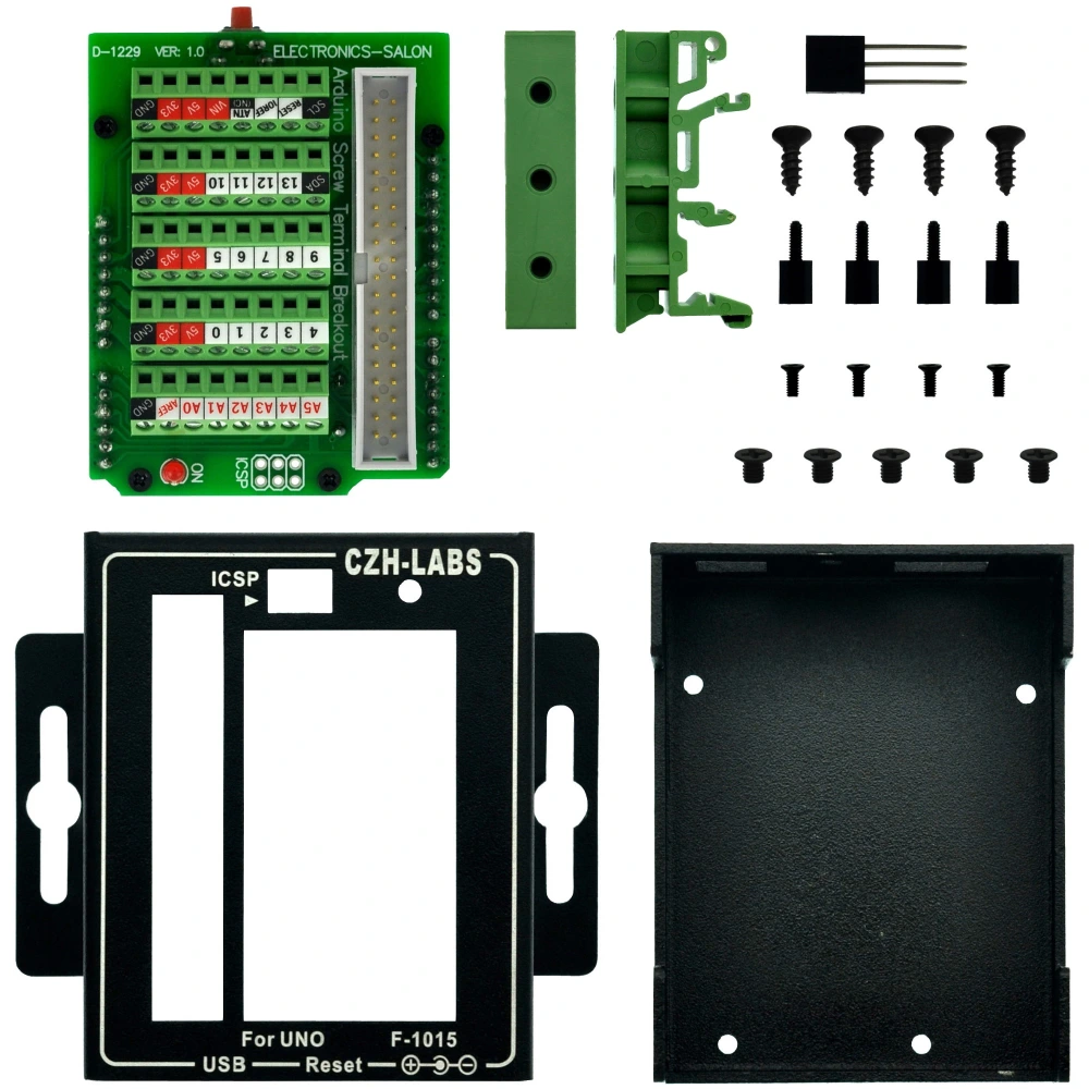 UNO Screw Terminal Block Breakout Module with Aluminum Enclosure, for ...