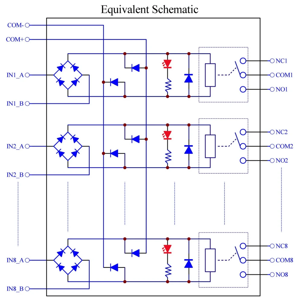 Power Module Passive Passive AC/DC 24V 8 SPDT Power Relay Module with Aluminum Enclosure ...
