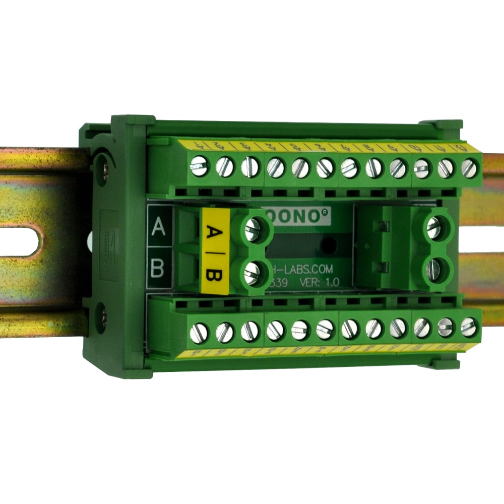 OONO DIN Rail Mount 30A/300V 2x12 Position Screw Terminal Block Distribution Module.