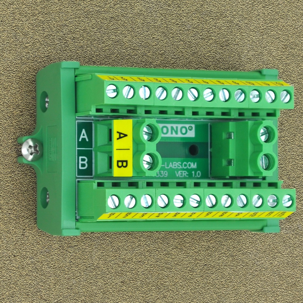 OONO Screw Mount 30A/300V 2x12 Position Terminal Block Distribution Module.