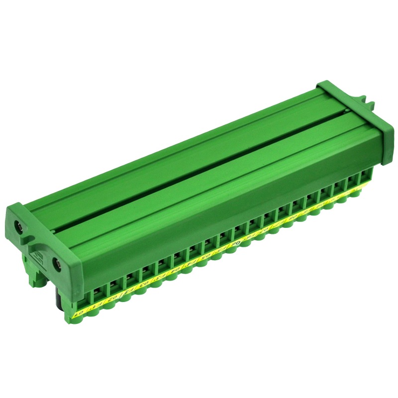 CZH-LABS Screw Mount 20 Position Screw Terminal Block Distribution Module with 10 Channel Fuses