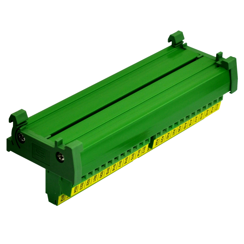 DIN Rail Mount 2x24 Position Screw Terminal Block Power Distribution Module