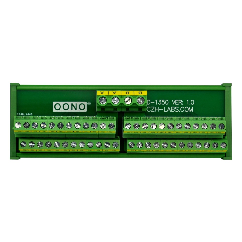 DIN Rail Mount 2x24 Position Screw Terminal Block Power Distribution Module