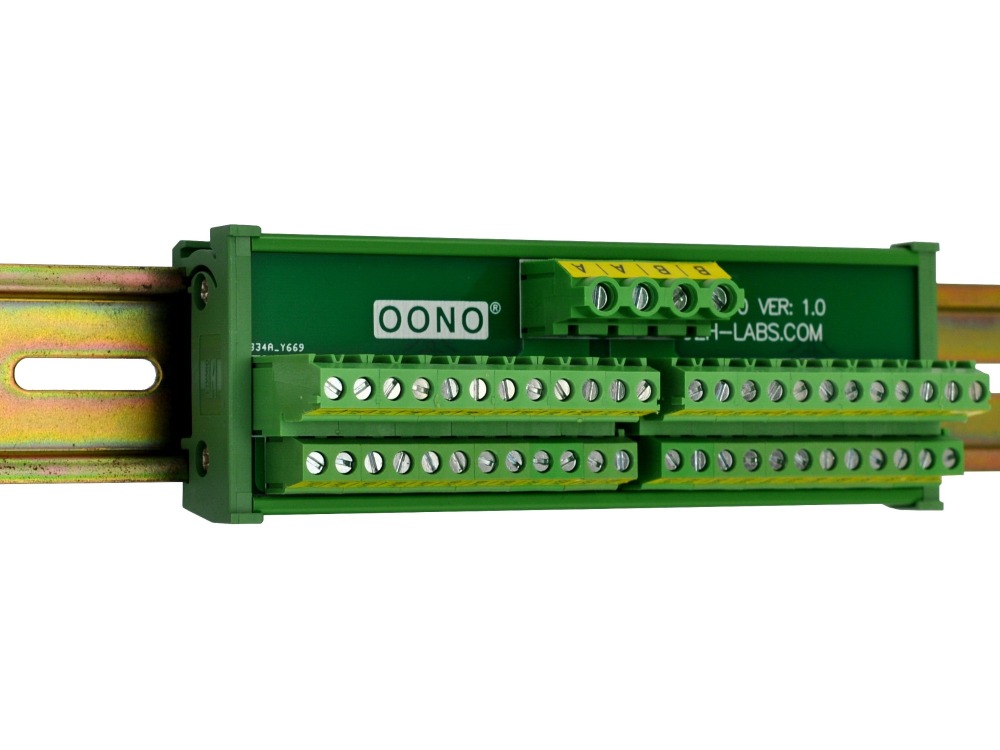 DIN Rail Mount 2x24 Position Screw Terminal Block Power Distribution Module
