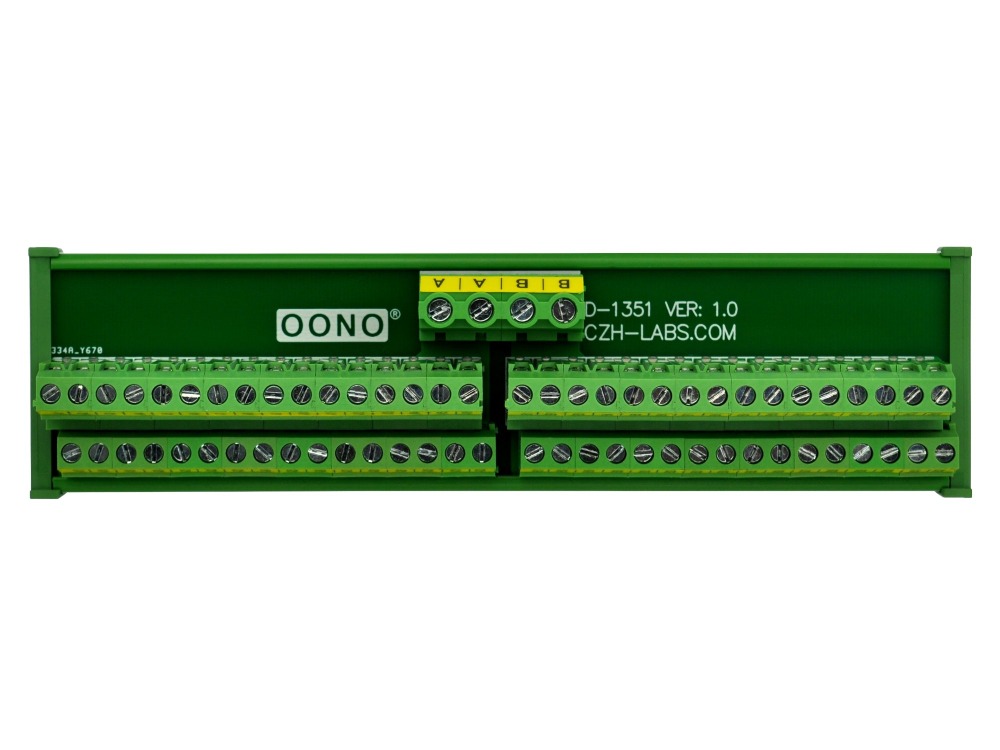 DIN Rail Mount 2x32 Position Screw Terminal Block Power Distribution Module