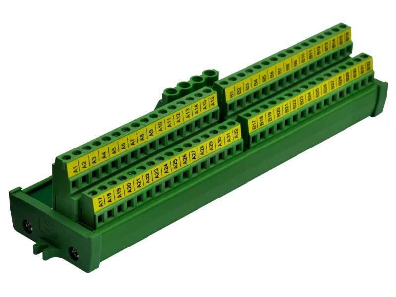 Screw Mount 2x32 Position Screw Terminal Block Power Distribution Module