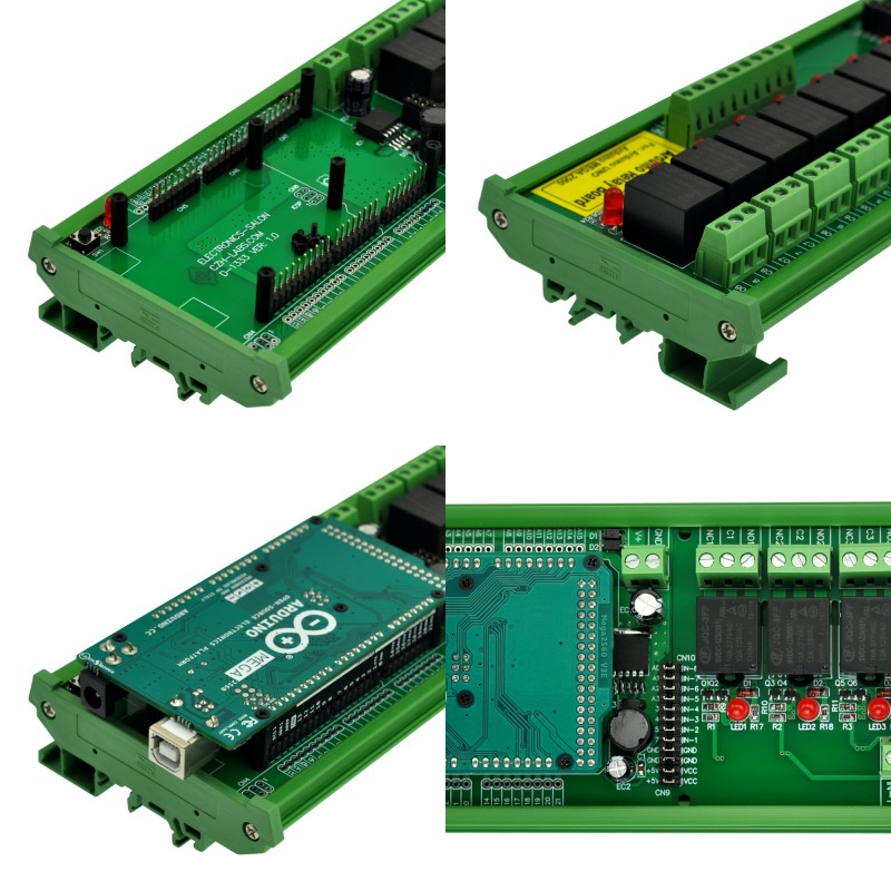 DIN Rail Mount 8 SPDT IoT Power Relay Module for Arduino MEGA2560 / UNO