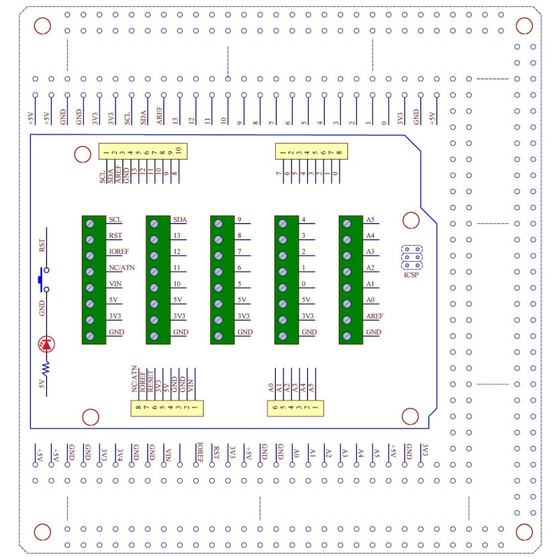 Prototype DIY PCB Terminal Block Board Kit for Arduino UNO R3