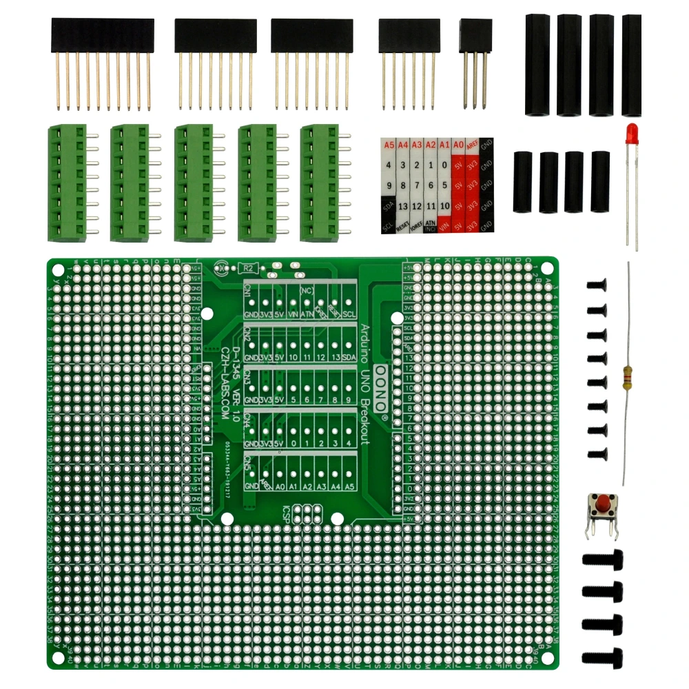 Arduino Terminal Block Board Prototype DIY PCB Terminal Block Board Kit for Arduino UNO R3