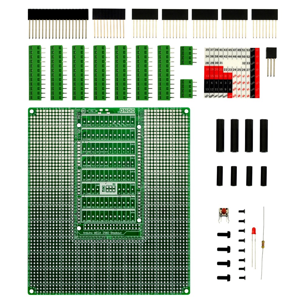 Prototype DIY PCB Terminal Block Board Kit for Arduino MEGA2560 R3