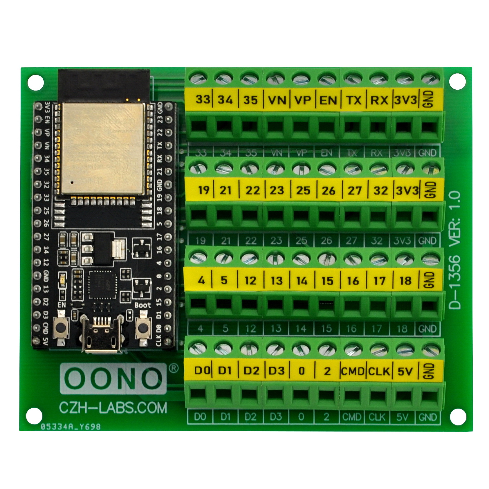 Screw Terminal Block Breakout Module Board for ESP32DevKitC