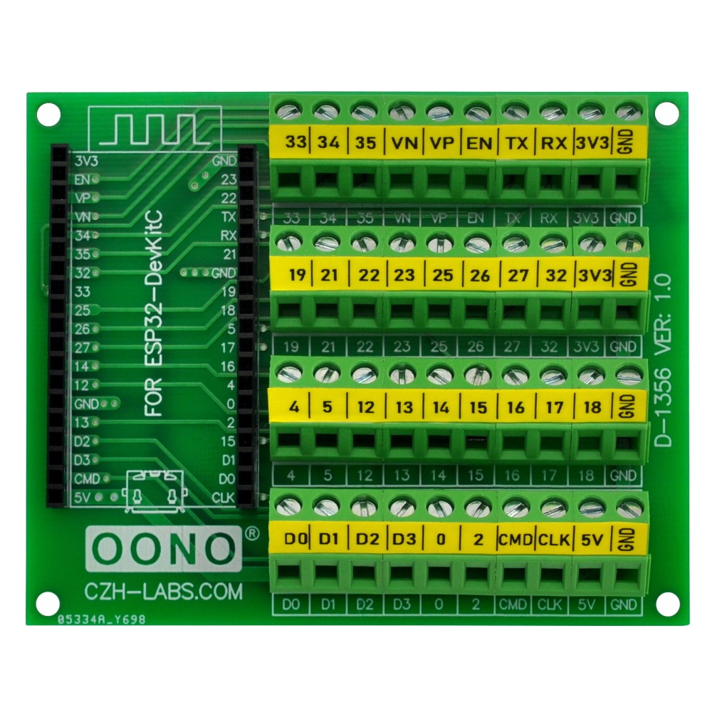 Screw Terminal Block Breakout Module Board for ESP32-DevKitC