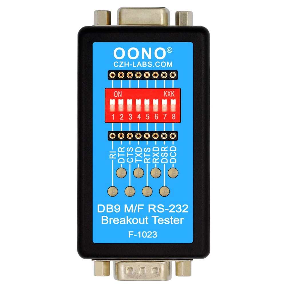 RS232 Breakout Tester LED Monitor Module, DB9 Male to Female Breakout Board