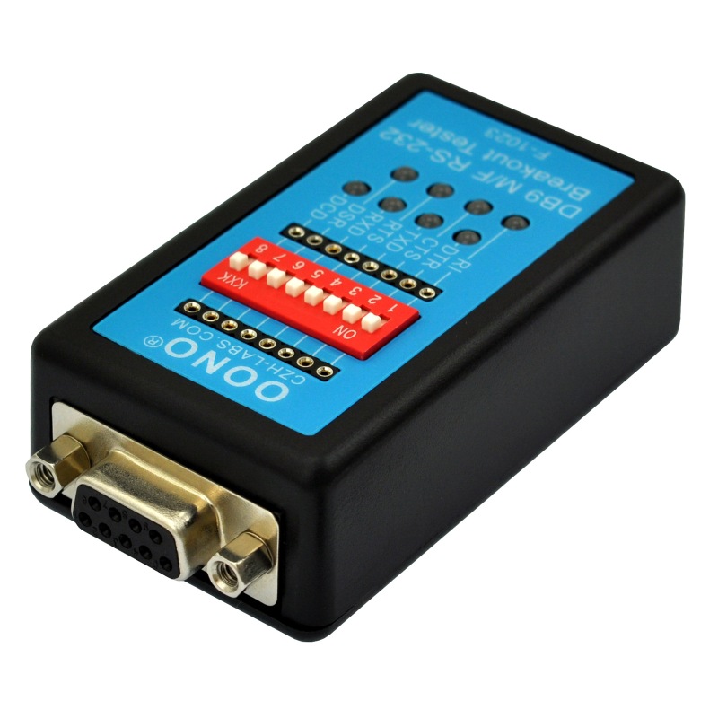 RS232 Breakout Tester LED Monitor Module, DB9 Male to Female Breakout Board