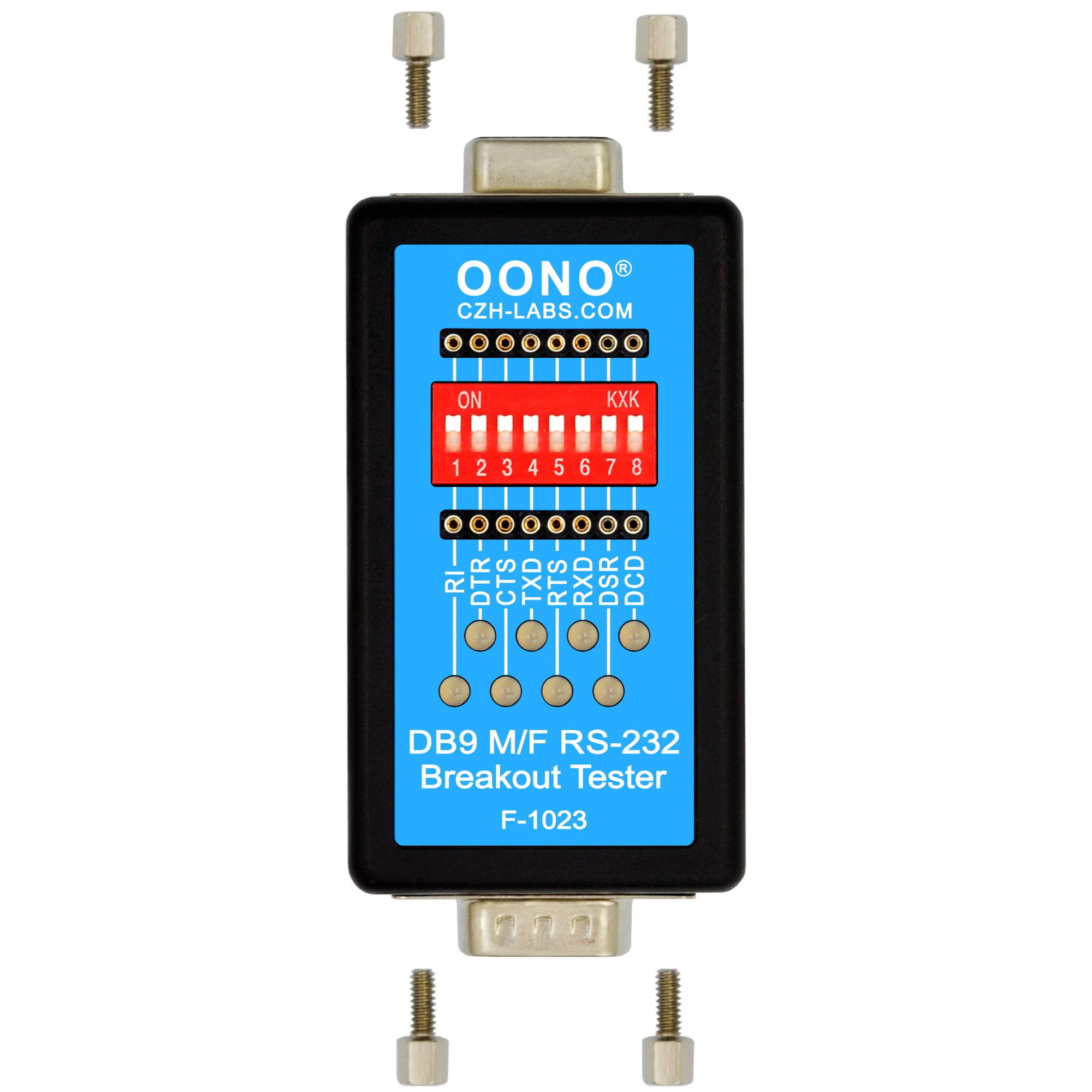 RS232 Breakout Tester LED Monitor Module, DB9 Male to Female Breakout Board