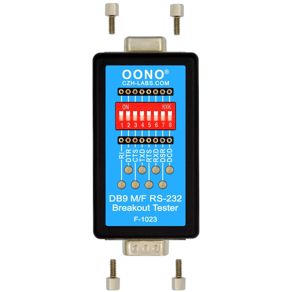 RS232 Breakout Tester LED Monitor Module, DB9 Male to Female Breakout Board