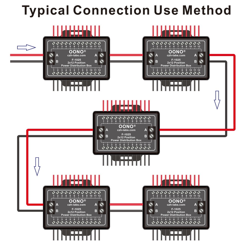 Screw Terminal Block Distribution Box Module 30A/300V 2x12 Position