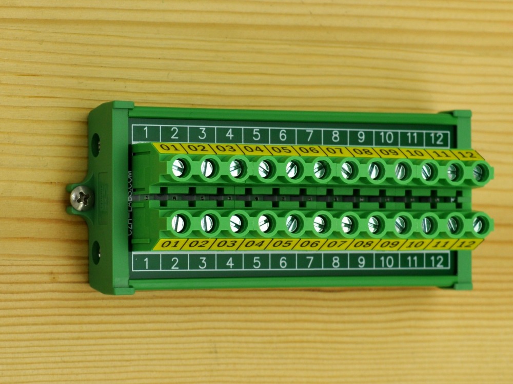 Screw Mount 30A/300V 12 Position Screw Terminal Block Distribution Module