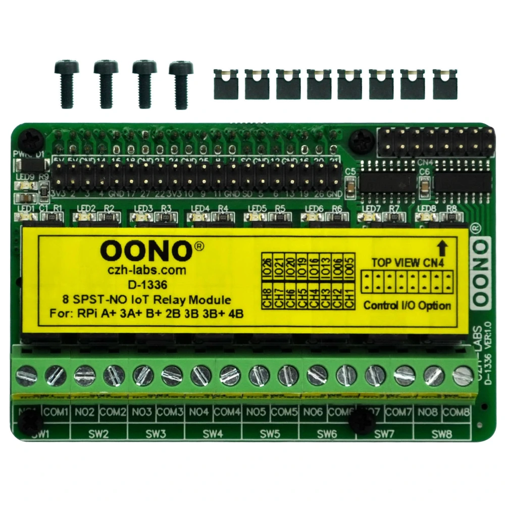 8 SPST-NO RPi IoT Power Relay Module for Raspberry Pi A+ 3A+ B+ 2B 3B ...