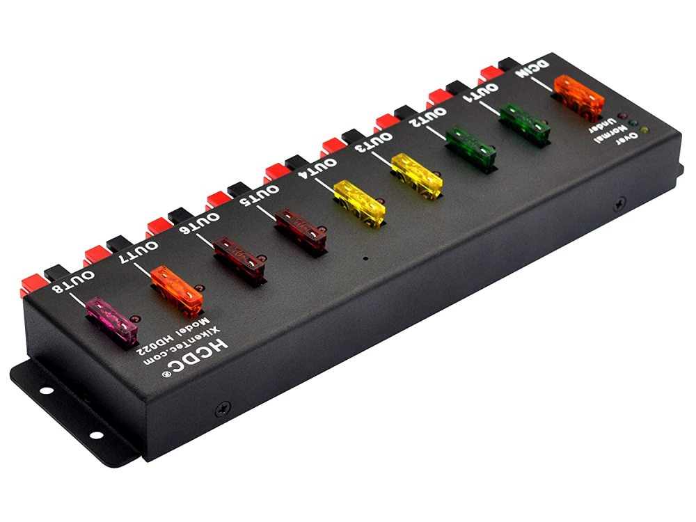 HCDC 1 in 8 Out 40A Connector DC Power Splitter Distributor Source Strip Module