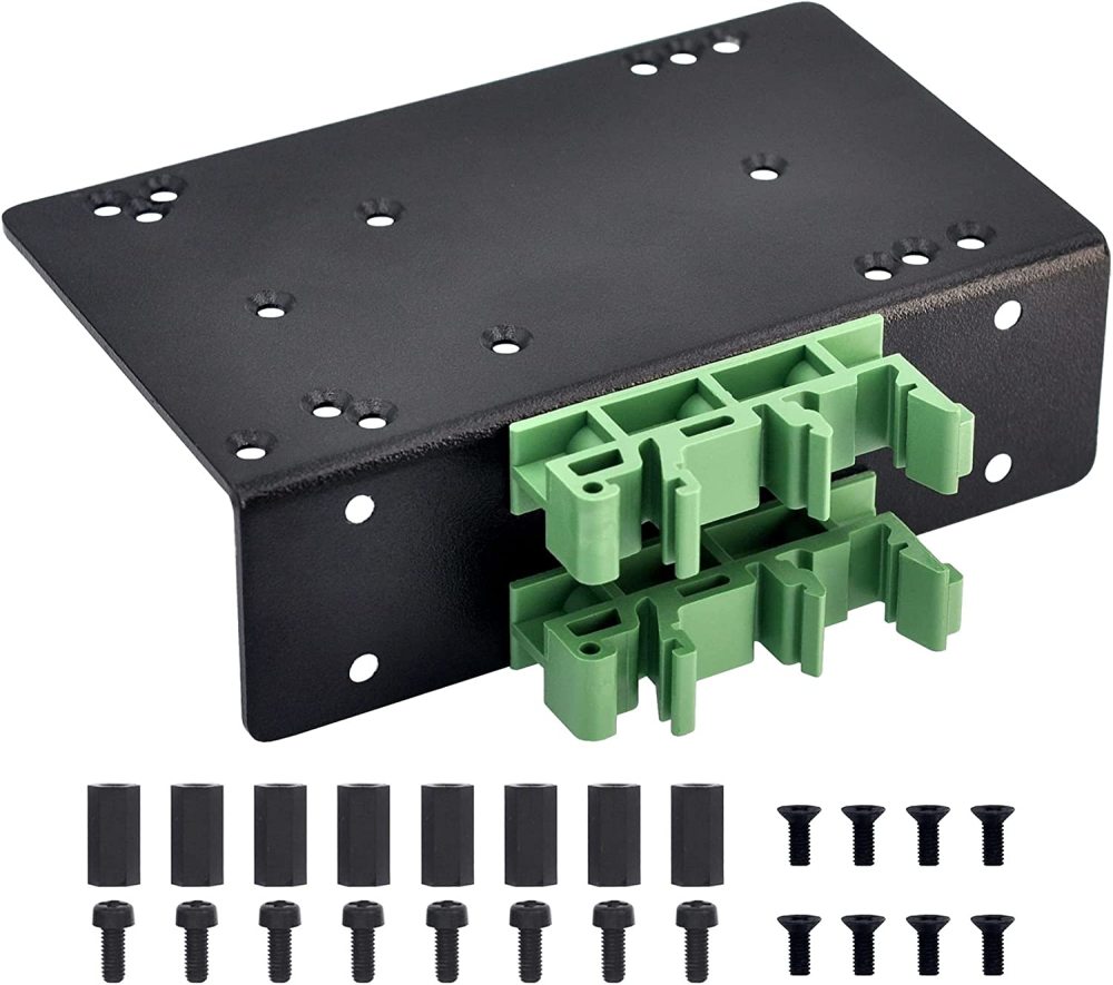 DIN Rail Mount Bracket for Raspberry Pi 1A+ 1B+ 2B 3B 3B+ 4B Zero, UNO Mega-2560 BeagleBone Black