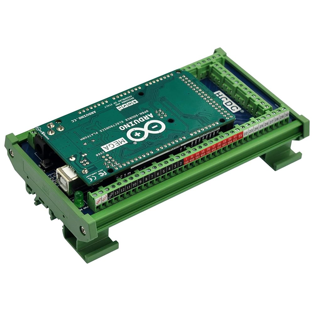 DIN Rail Mount Pinout Breakout Terminal Block Module for Arduino MEGA-2560 R3 / Due