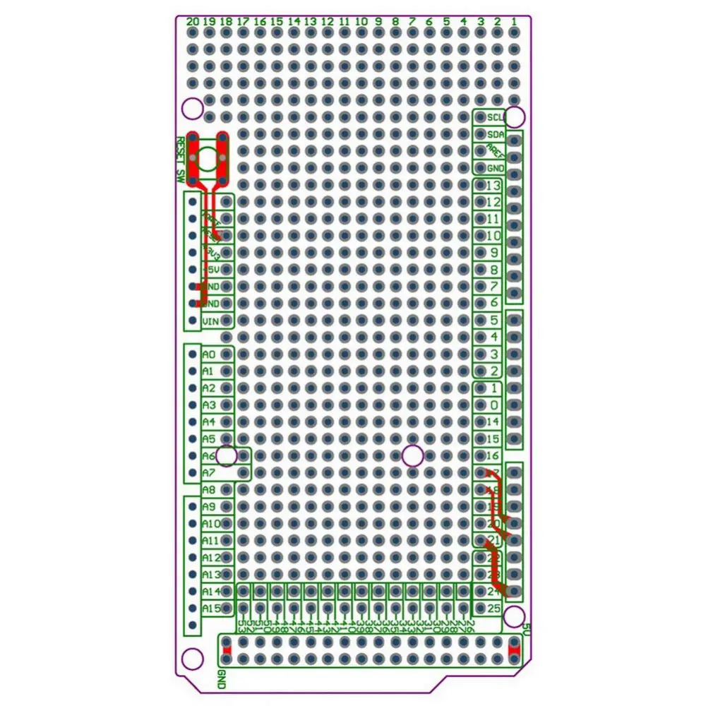 4X Prototype PCB for Arduino Mega 2560 R3 Shield Board DIY