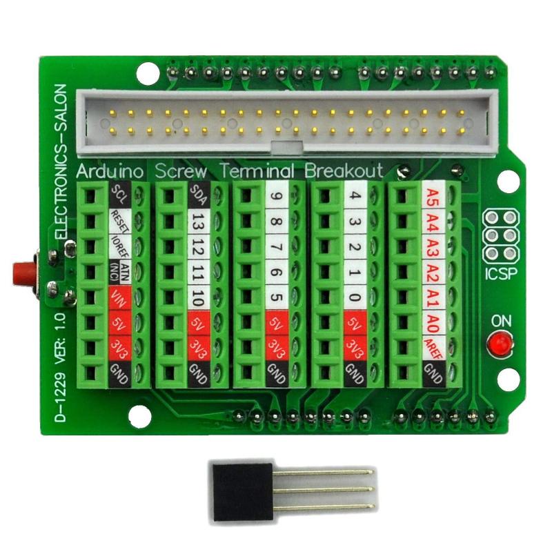 Electronics-Salon Arduino Screw Terminal Block Breakout Module, for Arduino UNO R3.