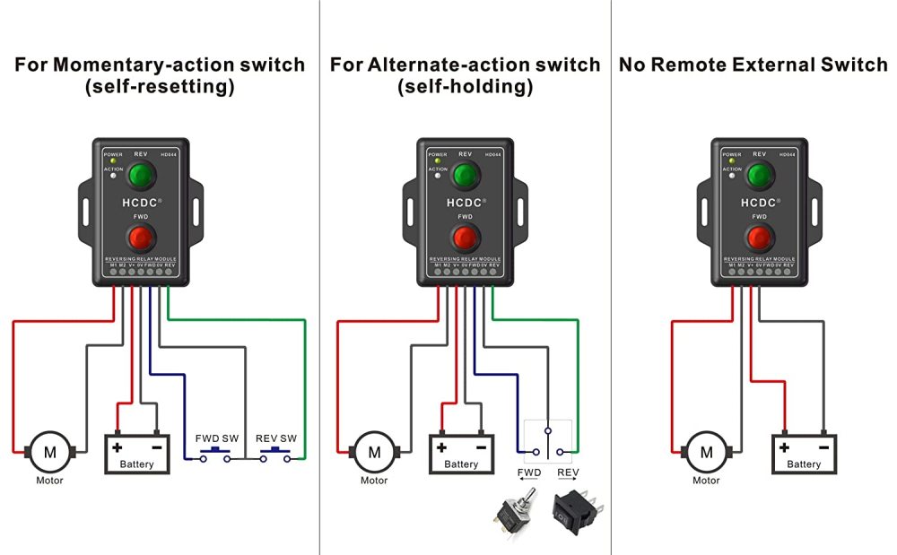 DC12V 10Amp Forward and Reverse Relay Module for Motor/Linear Actuator, Reversing Relay Module