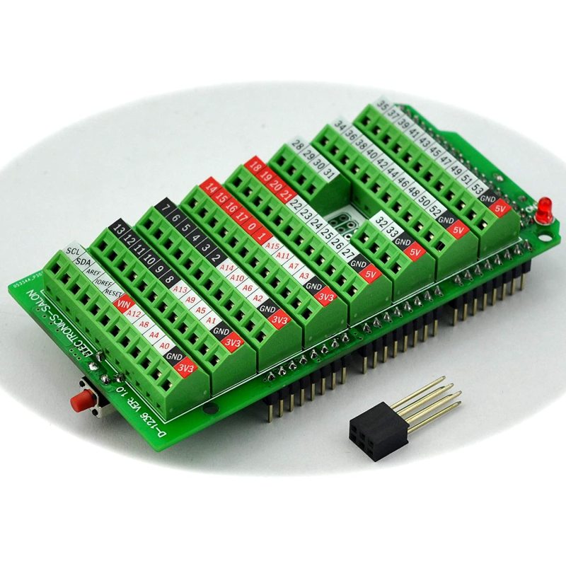 Electronics-Salon Screw Terminal Block Breakout Module, for Arduino MEGA-2560 R3.