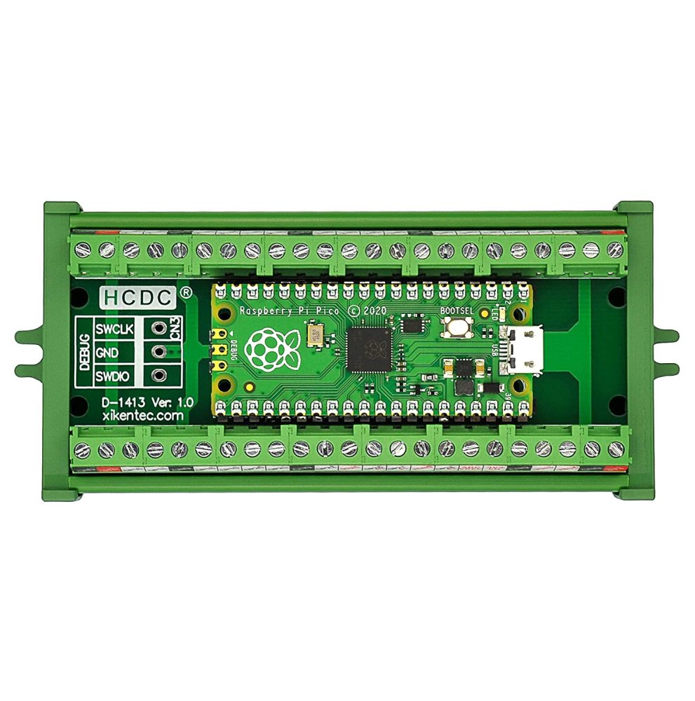 Terminal Block Breakout Module for Raspberry Pi Pico (Screw Mount)