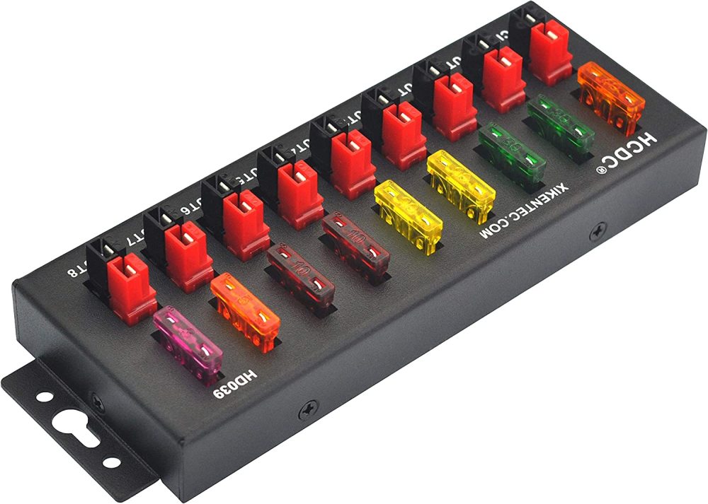 HCDC 1 in 8 Out 40Amp Connector Power Splitter Distributor Source Strip Module