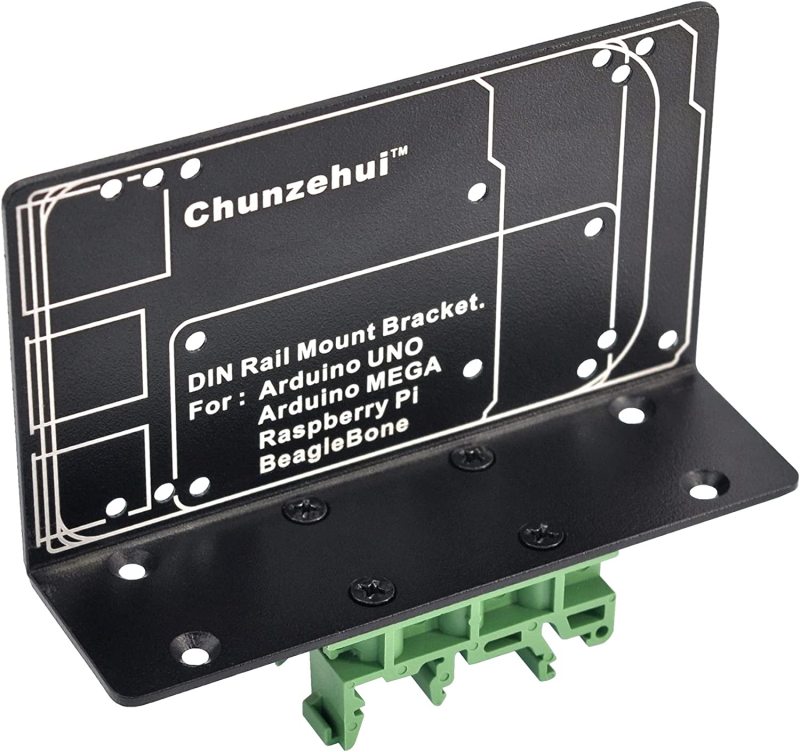 DIN Rail Mount Bracket for Raspberry Pi 1A+ 1B+ 2B 3B 3B+ 4B Zero, UNO Mega-2560 BeagleBone Black