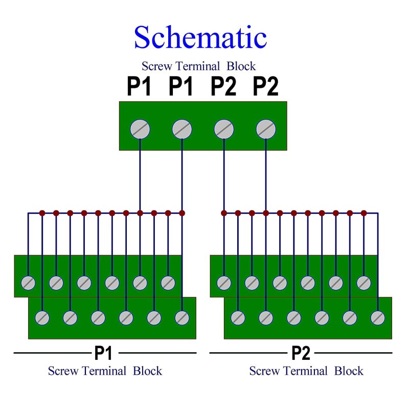 2x12 Position 40A 250V Screw Terminal Block Distribution Module Board