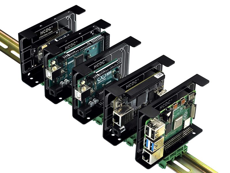 DIN Rail Mount Bracket for Raspberry Pi A+ B+ 2B 3B 3B+ 4B Zero Arduino Uno Mega Mkr BeagleBone