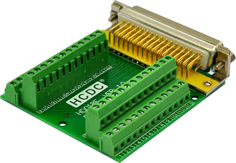 Slim Right Angle D-SUB Header Breakout Board Terminal Block DSUB Connector Module (DB50 Female)