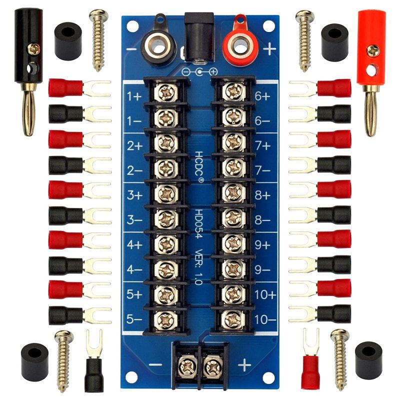 HCDC 20Amp 2x10 Position Barrier Terminal Block Distribution Module for AC DC