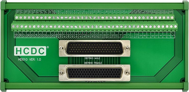 DIN Rail Mount D-SUB Male-Female Interface Module Terminal Block Breakout Board (DB78HD)