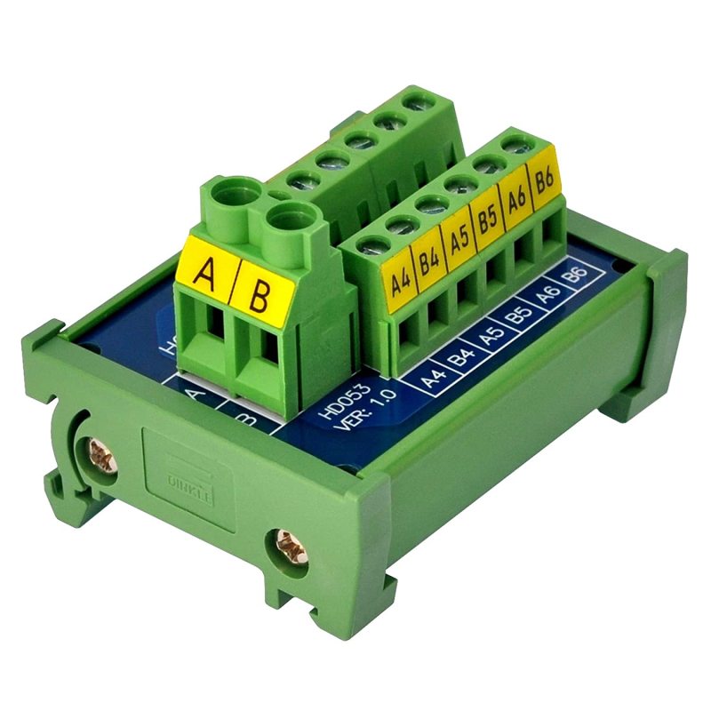 DIN Rail Mount 30Amp 48V 2x6 Position Screw Terminal Block Distribution Module